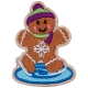 Skating Gingerbread Person (Iron On)
