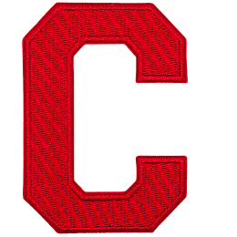 The letter C in red.
