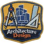Architectural tools above the words Architecture Design.