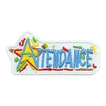 The word Attendance with a star around the A. 
