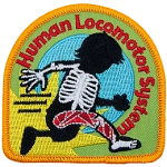 A running silhouette showcases the Human Locomotor System with bone and muscle displayed.