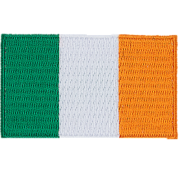 Three vertical bars form this flag. The bars are green, white, and orange from left to right.
