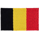 This flag consists of three vertical bars of equal width. Their colours are black, yellow, and red from the hoist to the fly.