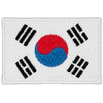 The flag of South Korea.
