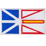 The flag of Newfoundland and Labrador is a series of triangles in colours of blue, red, white, and yellow.