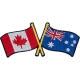 Canada Australia Friendship Flag (Iron-On)