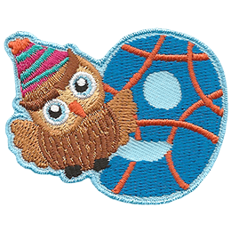 A party hat-wearing owl flies beside the number 9.