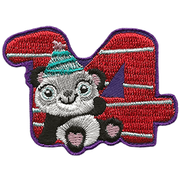 A loveable panda sits in front of the number 14.