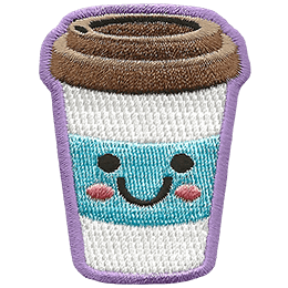 This drink cup with a lid has a very cute face drawn on the front.