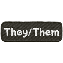 A rectangular bar with They/Them text.