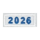 2026 Straight Rocker Blue Letters (Iron-On)
