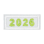 The number 2026 in green letters with a white background.