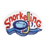 A snorkel under the word Snorkelling. 