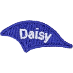 A blue flame with the word Daisy on it.
