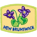 This patch displays New Brunswick's provincial flower: the purple violet.
