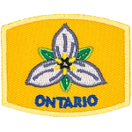 This patch displays Ontario's provincial flower: the white trillium.