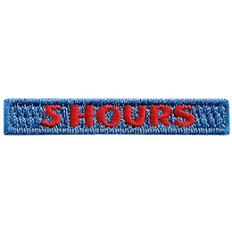 The number 5 Hours are in red across a blue background.