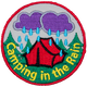 Camping in the Rain (Iron-On)