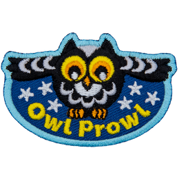 A flying owl over the words Owl Prowl.