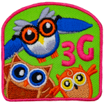 Three different owl ages with the symbols 3G next to them.