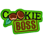 The words Cookie Boss have the two Os in Cookie replaced with cookies.