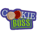 The words Cookie Boss have the two Os in Cookie replaced with cookies.