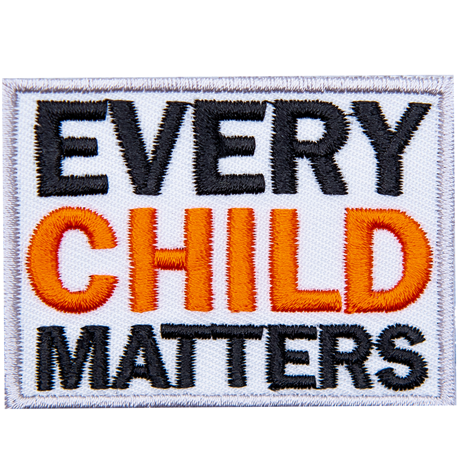 This grey-bordered, white background crest has the words Every Child Matters stacked one on top of the other.