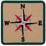 This square patch displays an eight-point compass rose showcasing the four cardinal directions and the four intercardinal directions.