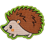 A cute hedgehog faces to the left.