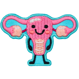 A uterus and ovaries stand ready to educate.