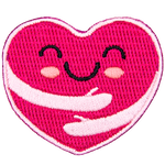 A happy heart hugs itself to promote self-care and loving yourself.