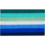The vincian pride flag displays horizontal stripes of various tones of green, white, and blue.