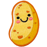 A potato with a kawaii face.