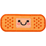 A kawaii cream-coloured bandage. 