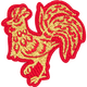 Year of the Rooster - Metallic (Iron On)
