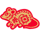Year of the Rat - Metallic (Iron On)