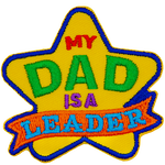 The words My Dad Is A Leader are on a gold star.