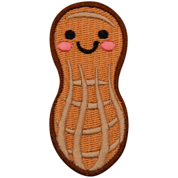 A kawaii peanut with a cute face.