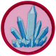Crystal Pink Circle Badge (Iron-On)