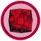 Garnet Pink Circle Badge (Iron-On)