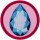 Sapphire Pink Circle Badge (Iron-On)