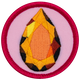 Topaz Pink Circle Badge (Iron-On)