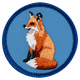 Fox Circle Badge (Iron-On)