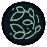 Wood Circle Badge (Iron-On)