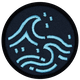 Water Circle Badge (Iron-On)