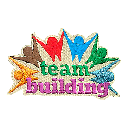 The words Team Building are underneath a group of figures holding hands.