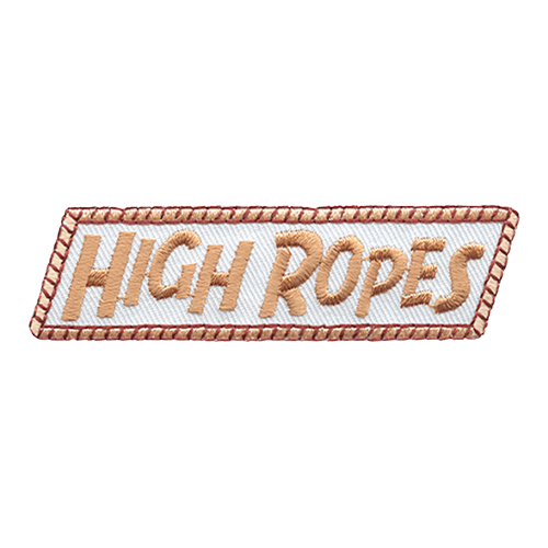 The words HIGH ROPES are surrounded by a rope-patterned border.