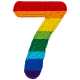 Rainbow Number - 7 (Iron-On)