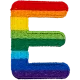 Rainbow Letter - E (Iron-On)