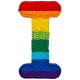 Rainbow Letter - I (Iron-On)